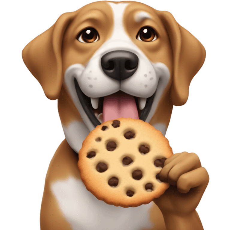 Dog eating a cookie  emoji