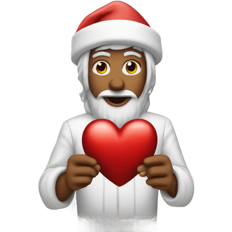 Un corazón de navidad emoji