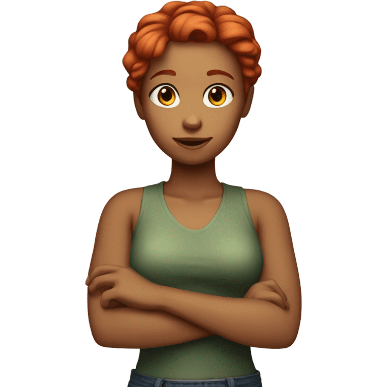 Girl with red hair and skin is fair, she is 25 years  emoji