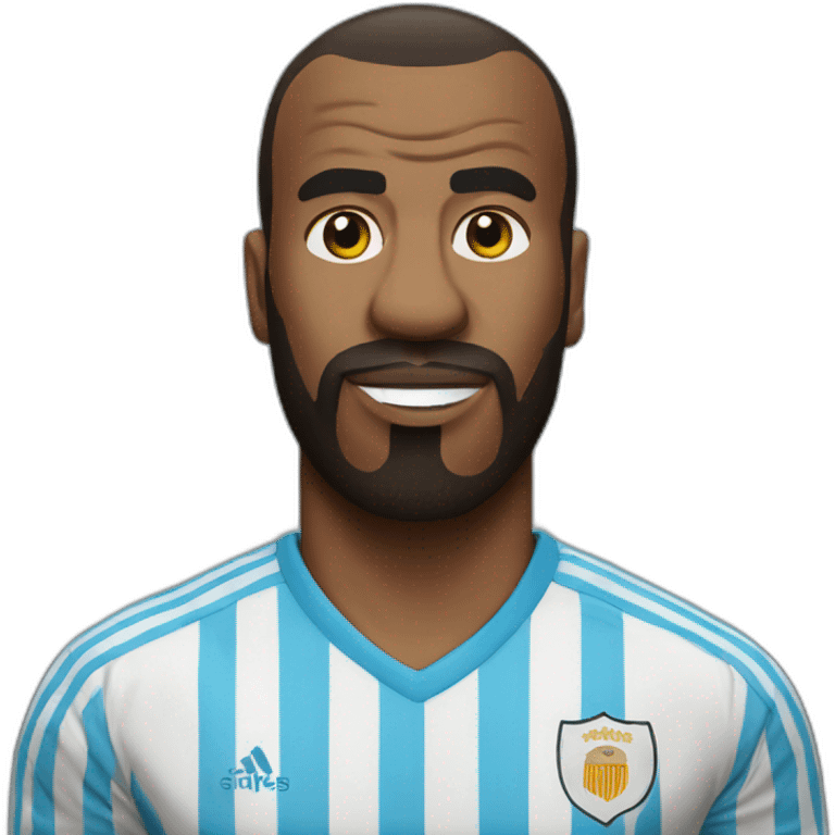 MR-T wearing argentinian soccer t-shirt emoji