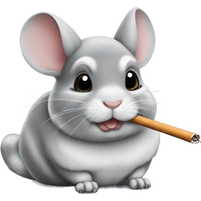 Chinchilla with cigaret emoji