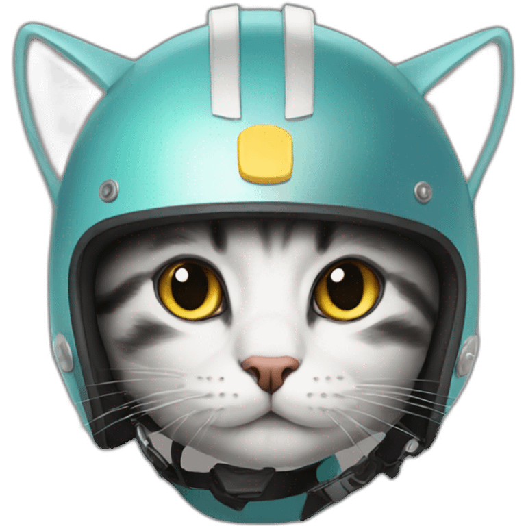 cat with helmet emoji