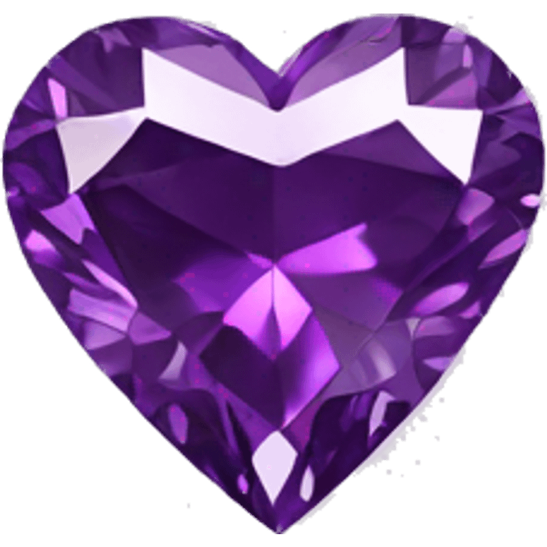 Heart shaped 56-carat purple diamond emoji