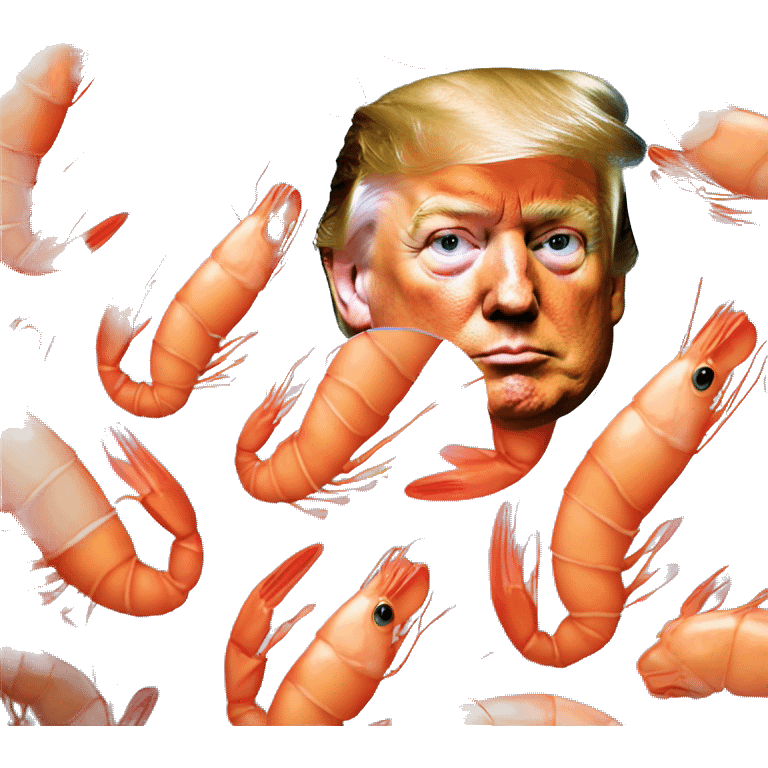 Donald trump as a shrimp  emoji