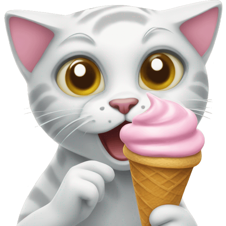 Cat eating ice cream  emoji