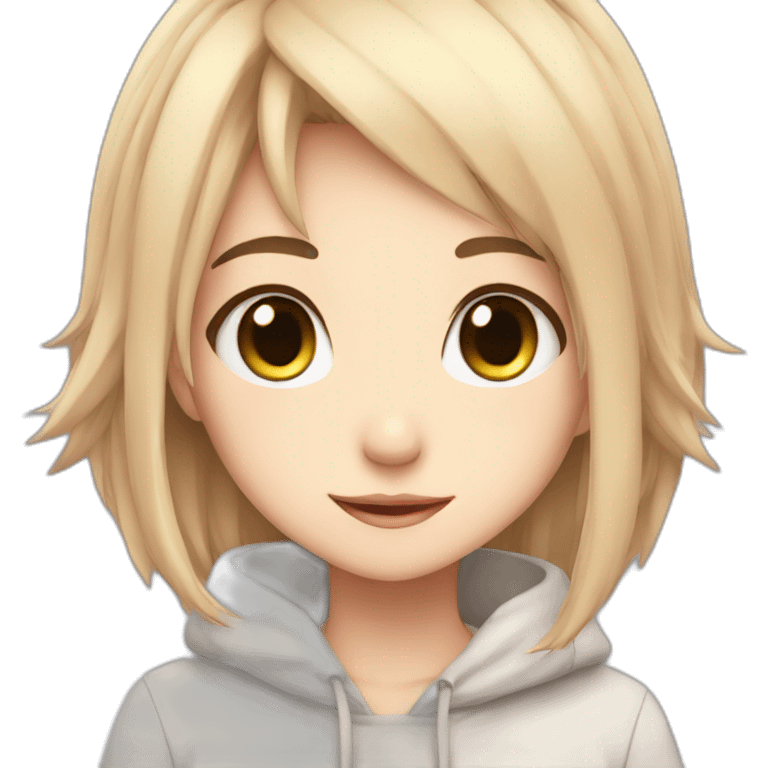 A cute anime girl emoji