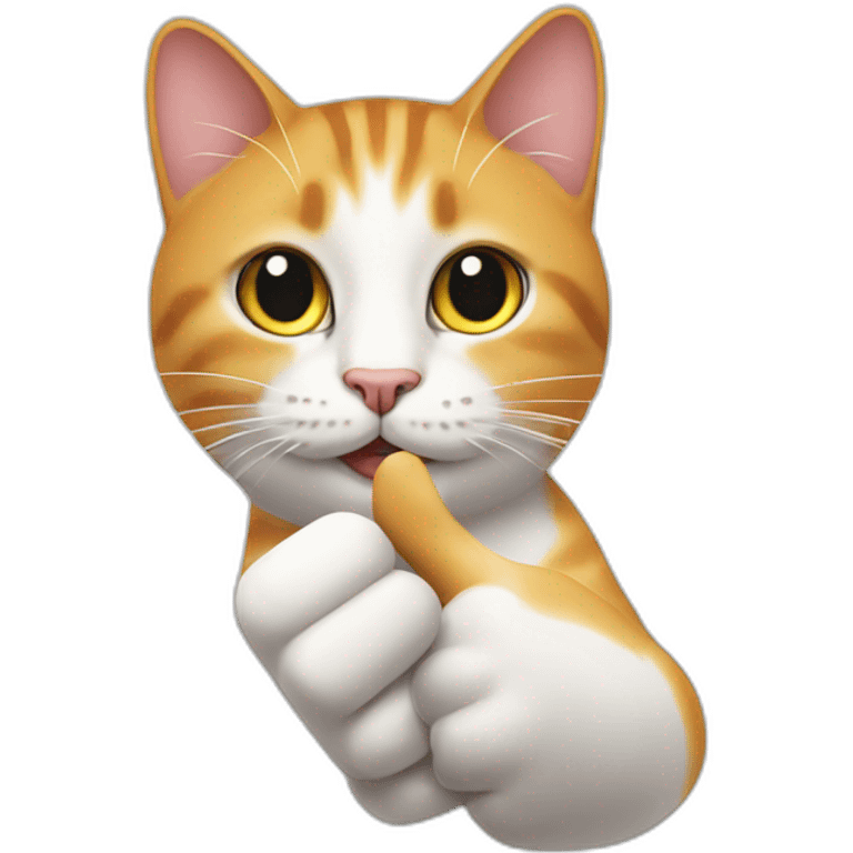 Thumb up, cat emoji