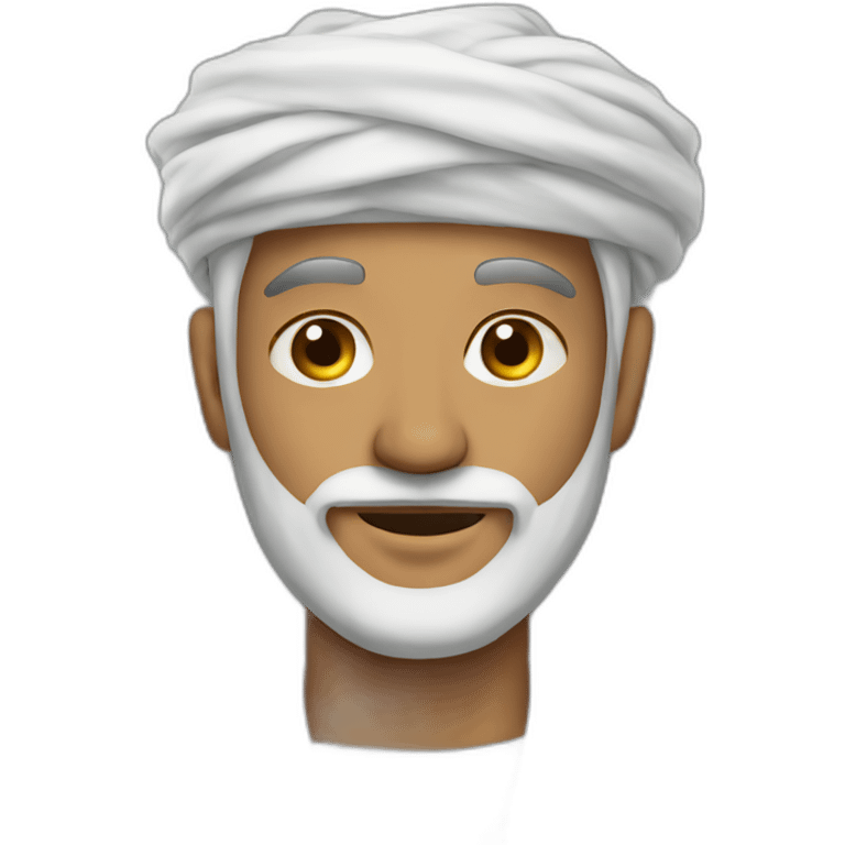 Man wearing omani Kumah emoji