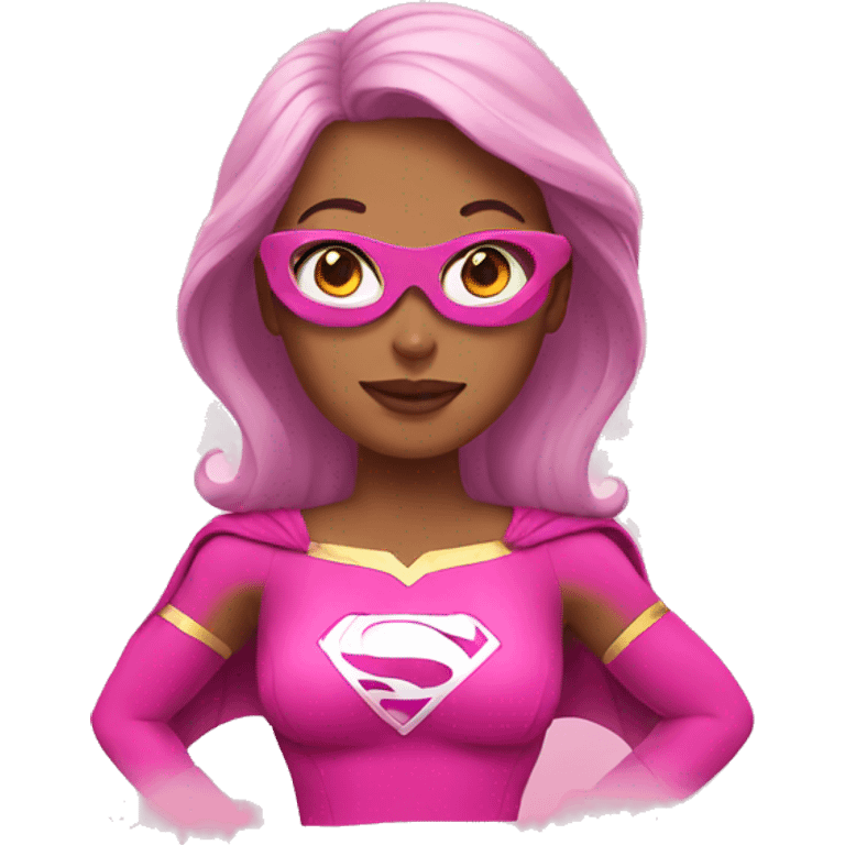 Super woman in pink emoji