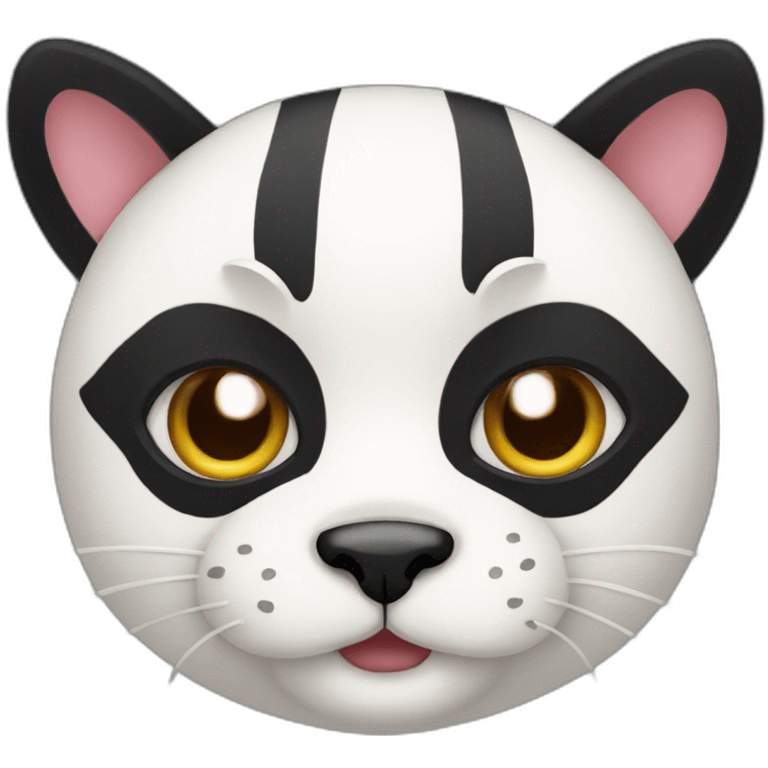 A cat with a panda face emoji