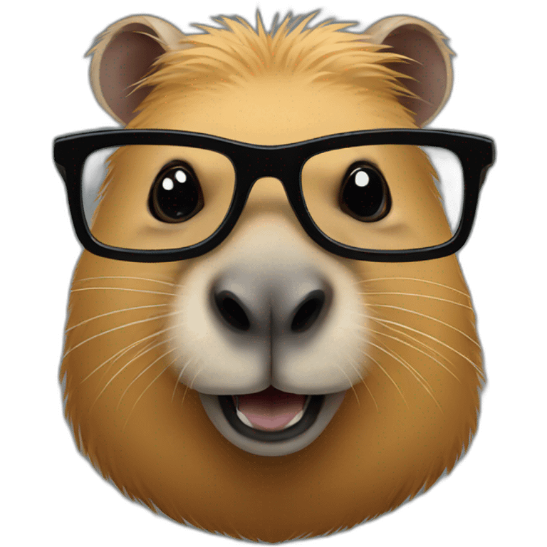 Capybara with glasses emoji