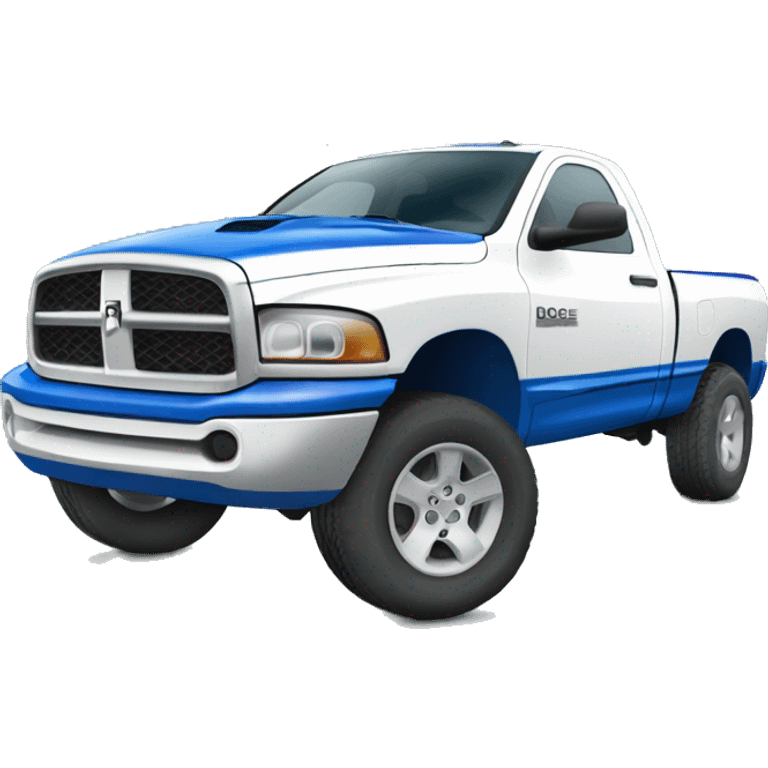 Dodge ram 2nd gen white faded to blue emoji