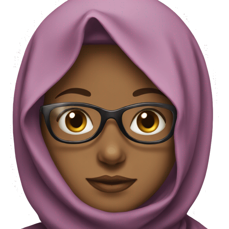 Niqab girl with glasses  emoji