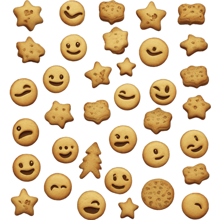 christmas biscuits, christmas feeling, happy faces emoji