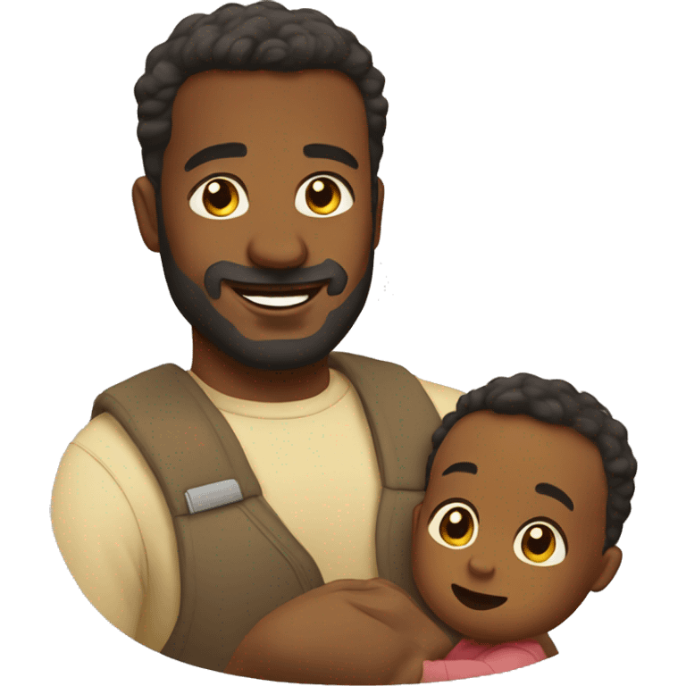 American father with baby emoji