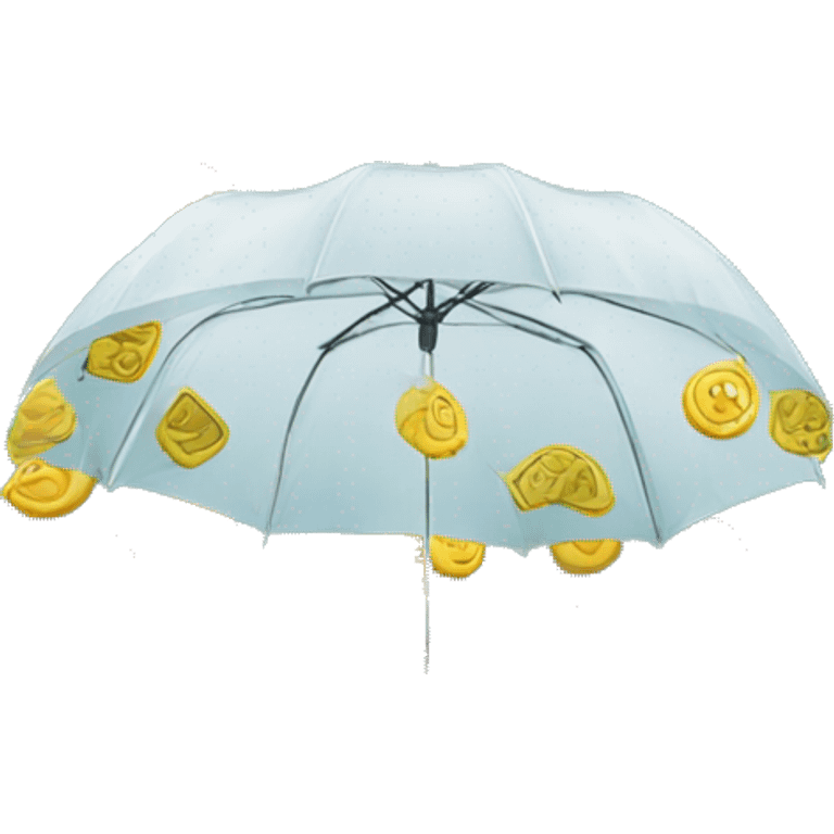 Raining money unbrella emoji