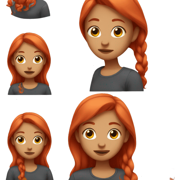 red hair girl with bennie emoji