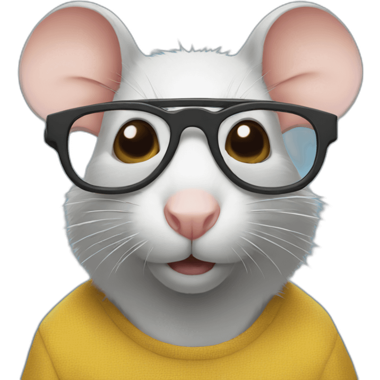 Rat with movie glasses emoji