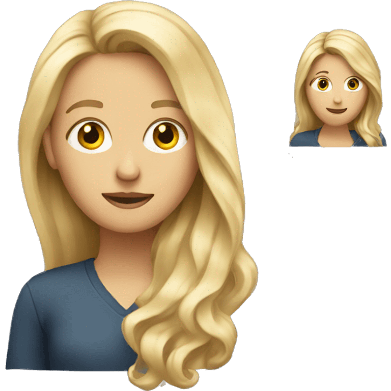 Psychologist with blond long hair  emoji