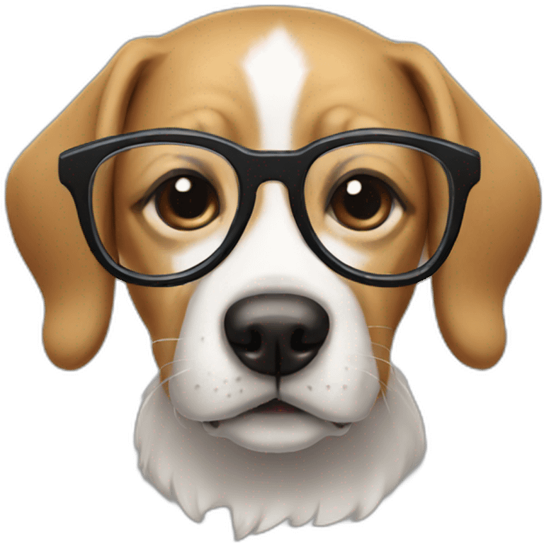 dog in glasses emoji