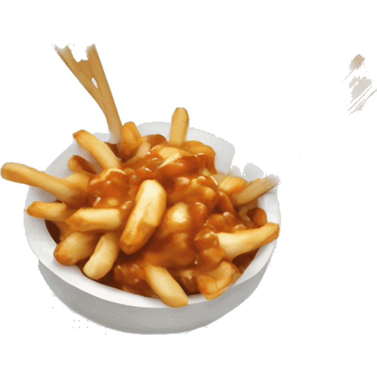 Poutine avec des pattes emoji