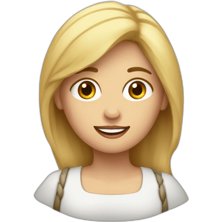 Mujer rubia con coleta Pamplona estilo kukusumuxu emoji