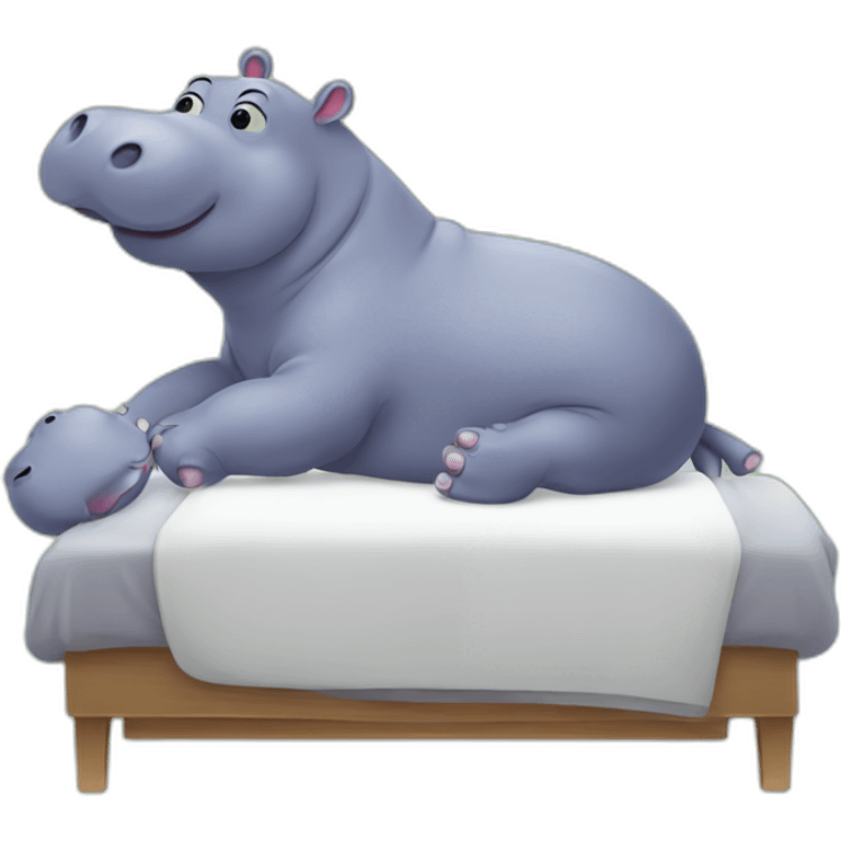 Hippo having a massage emoji