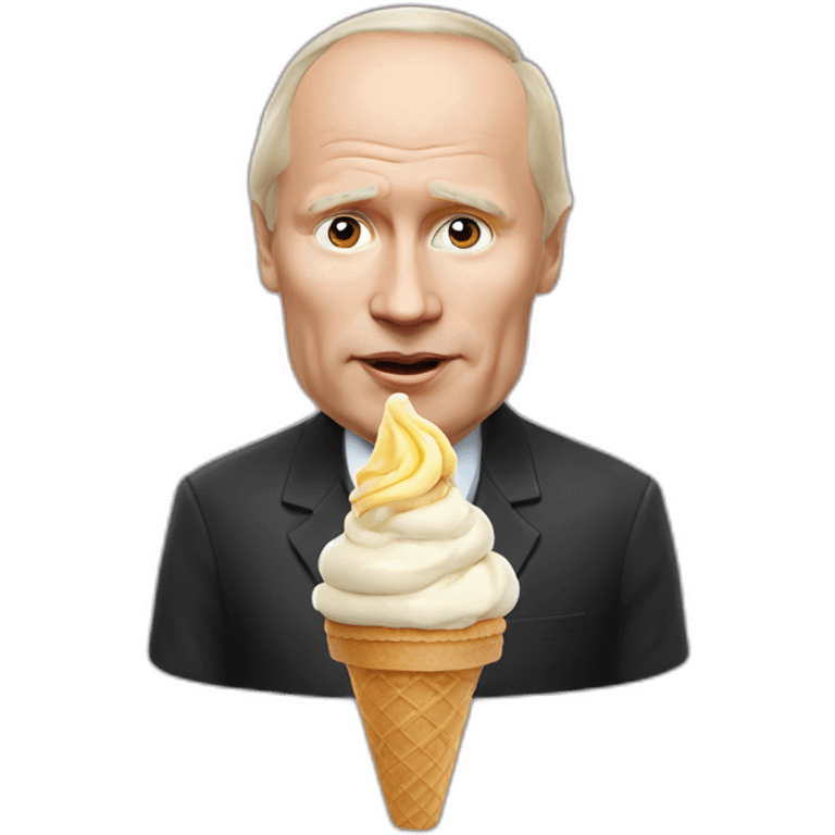 Vladimir poutine eat ice cream emoji