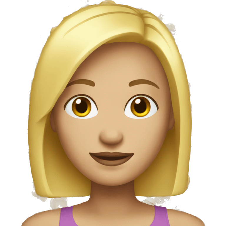 woman blonde bob emoji