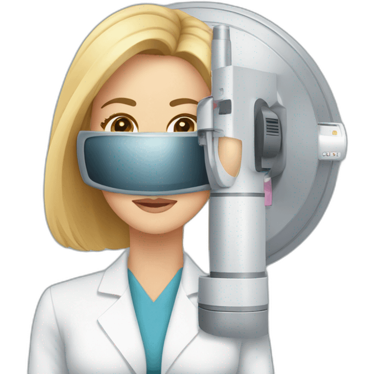 Posh-Radiologist-performing-breast-mri-to-woman emoji