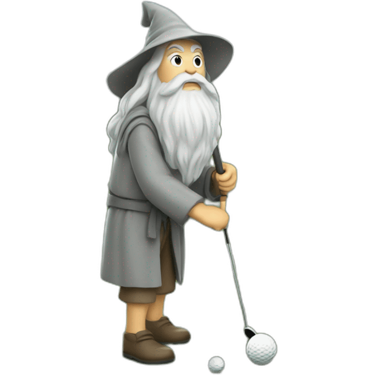 Gandalf playing golf emoji