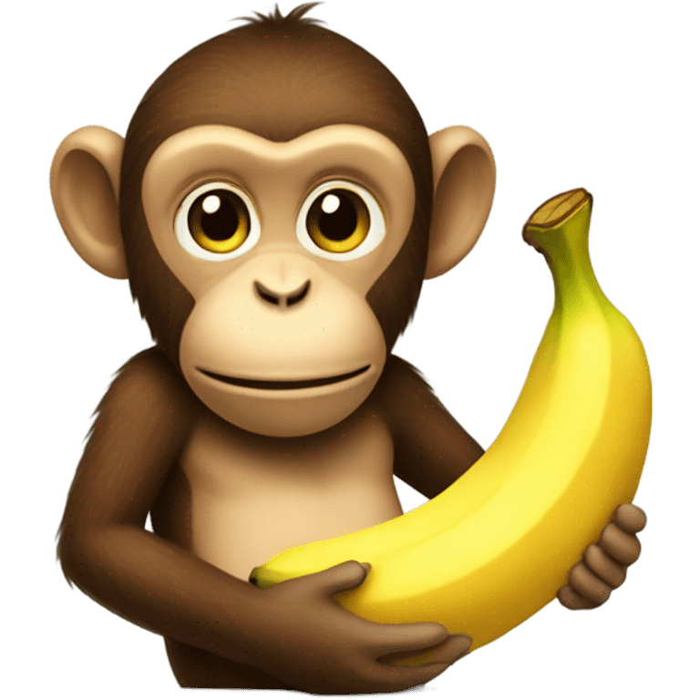 Monkey holding a banana  emoji