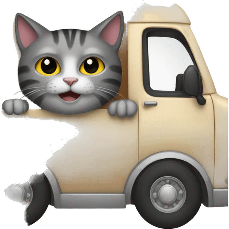 Cat in a truck  emoji