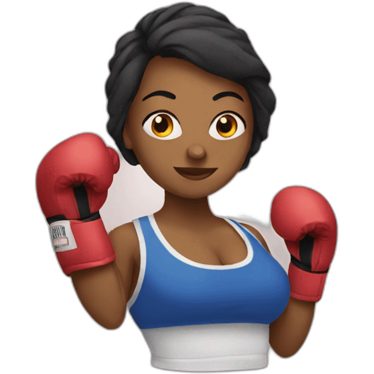 Boxing woman emoji