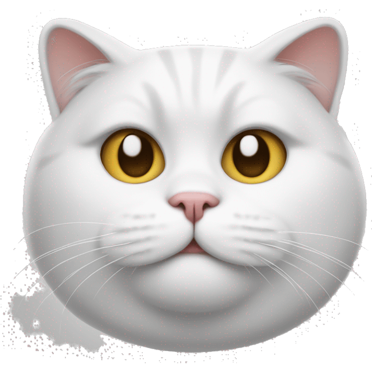 Fat white cat emoji