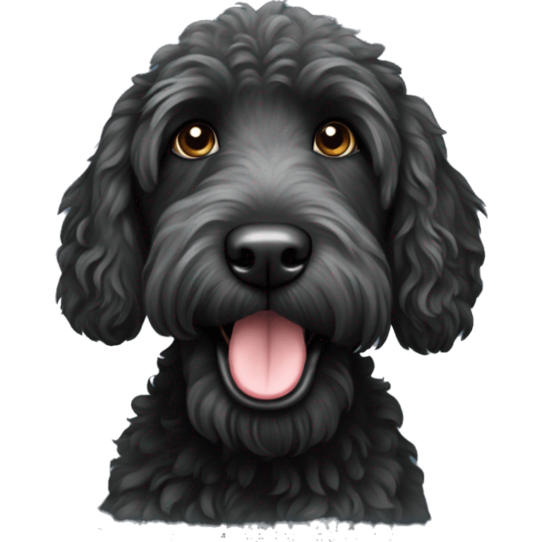 Black labradoodle  emoji