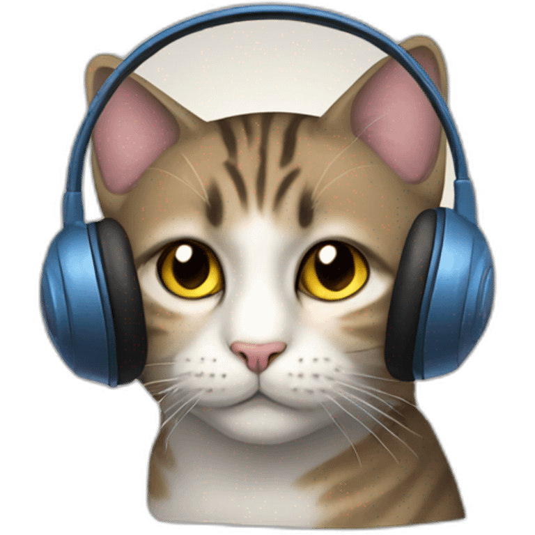 listen music, cat emoji