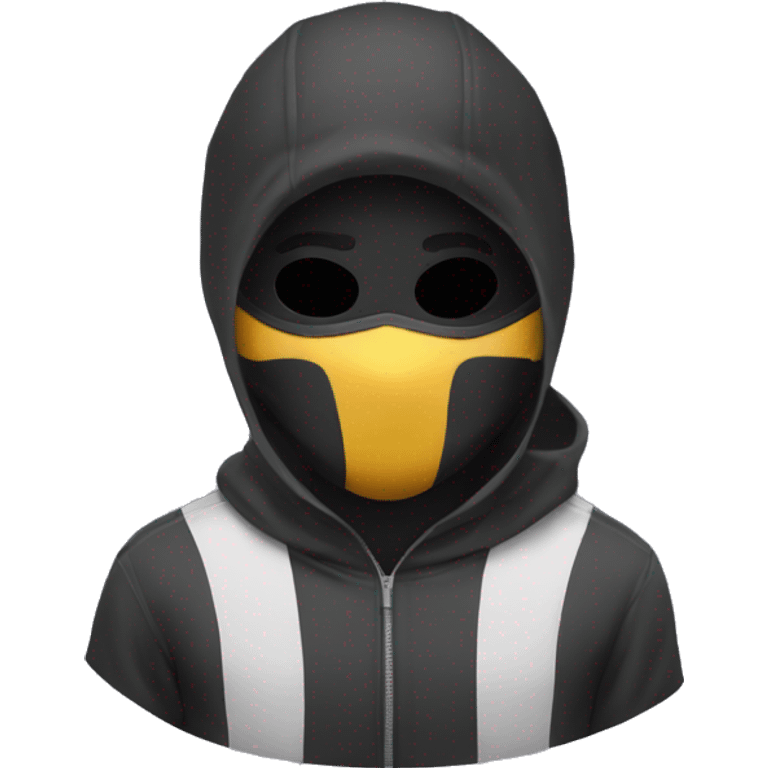 A masked bandit in a tracksuit emoji