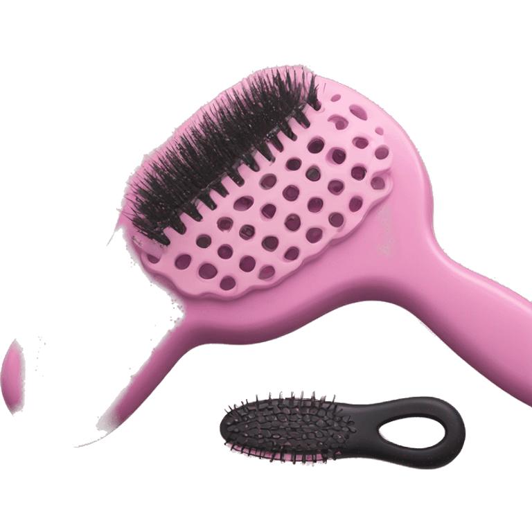 light pink hairbrush inspired by a tangle teezer  emoji