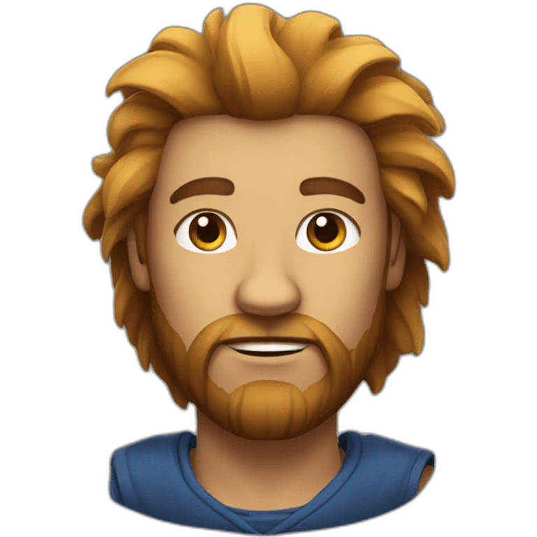 Man with a lion's head emoji