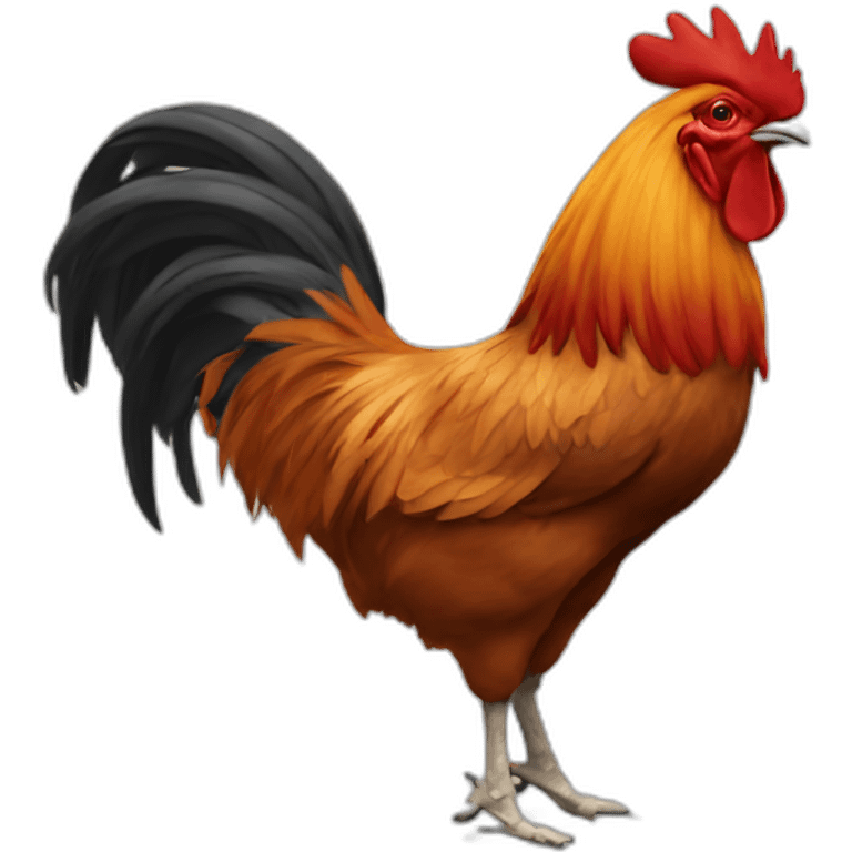 rooster wearing fly ass shoes emoji