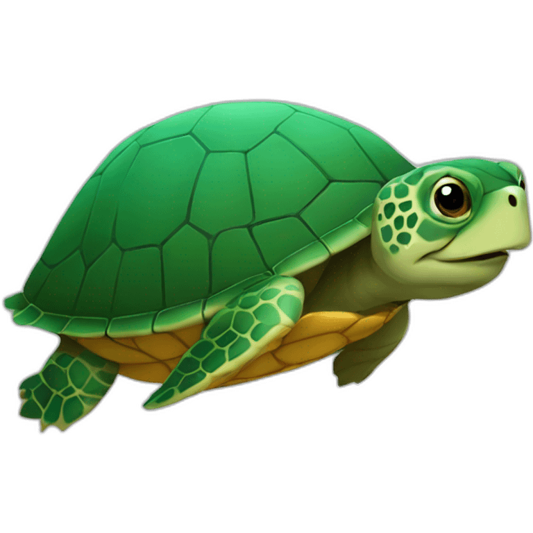 Tortue sur poisson emoji