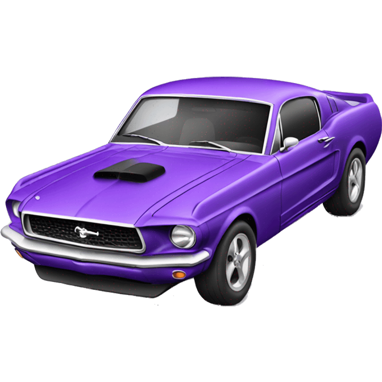 Purple mustang car emoji