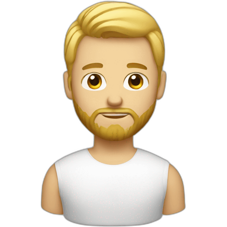 Blond guy with fade and beard emoji