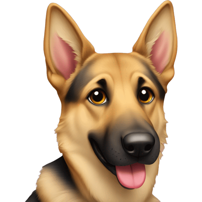 german shepherd mix with tongue out emoji