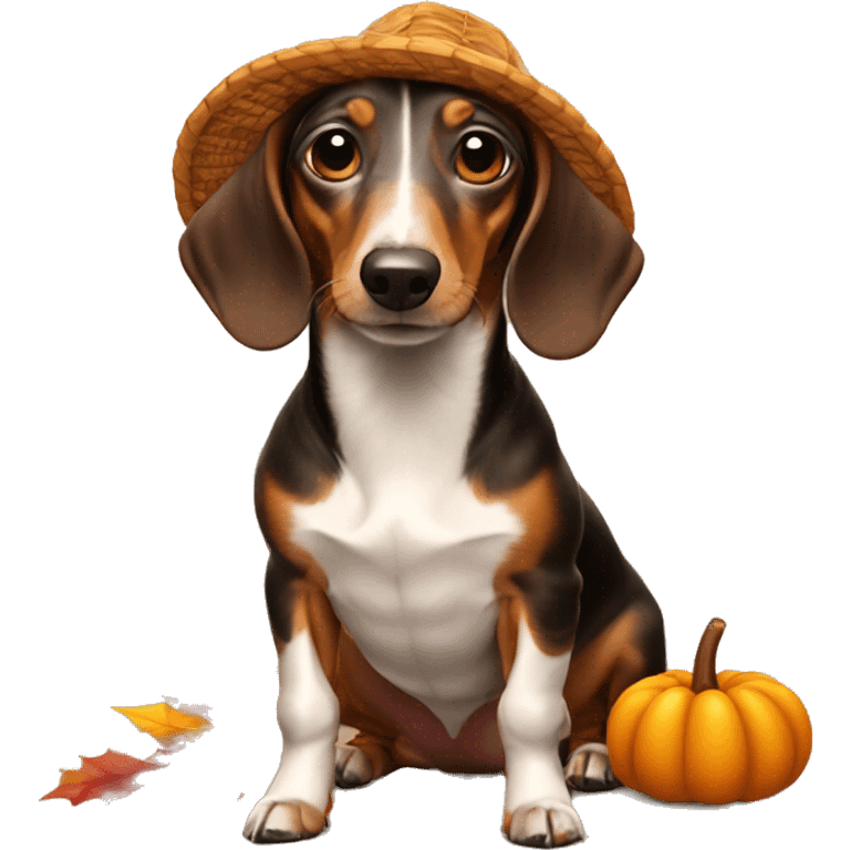 Thanksgiving dachshund emoji