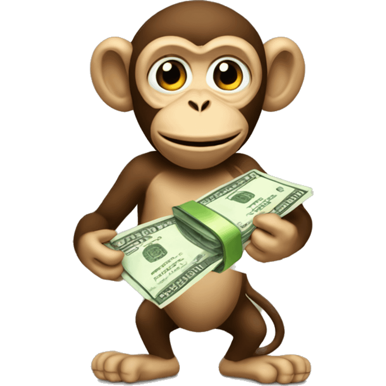 Monkey holding money emoji