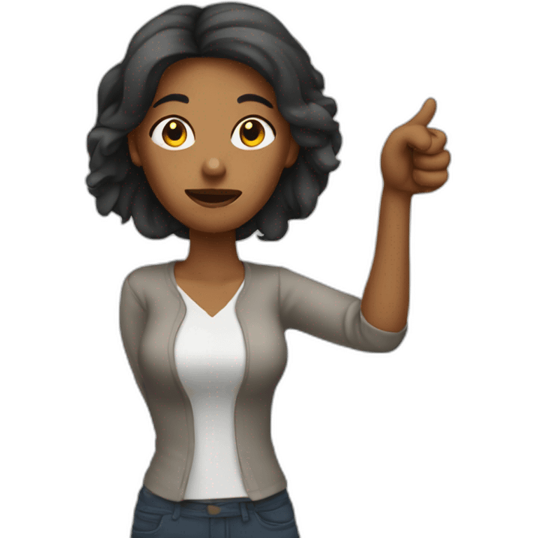 woman with thumbs down hand emoji