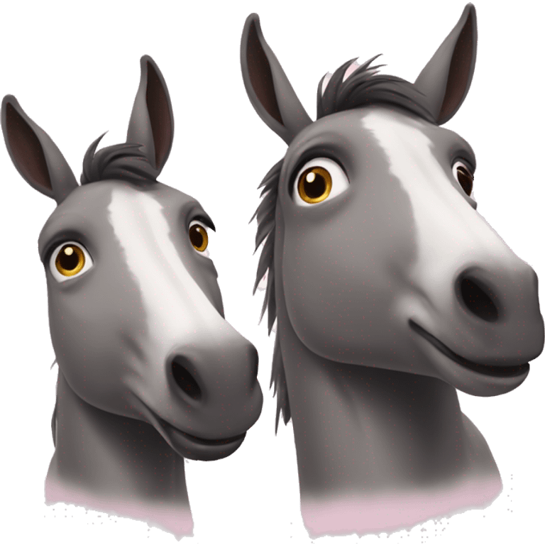 Two donkies emoji