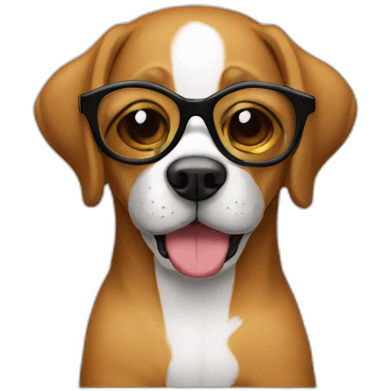 Perro con gafas emoji